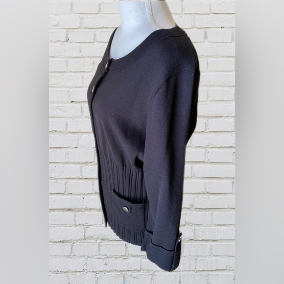 ⭐️3 for$20 R•Q•T size L Black Jacket/Cardigan dress sweater NWT - Picture 2 of 9